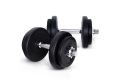 1,25 KG ,,8PCS PLATE =10KG AND 2PCS 10 INCHE ROOT,,Combo Pack of Eight Pieces Dumbbell Set With Two Sticks - 10Kg - Black and Silver. 