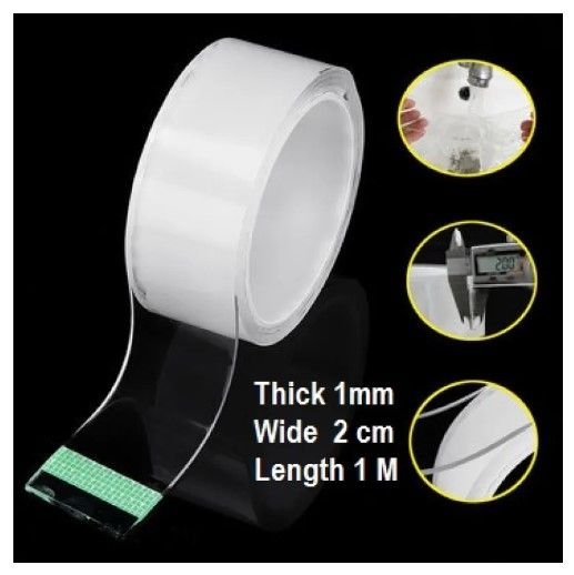 NANO TAPE-1m, 3cm wide clear nano double sided adhesive tape