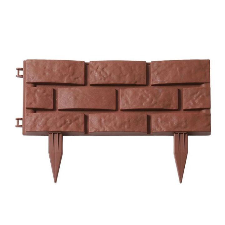 /4Pcs%20Flower%20Bed%20Border%20Plastic%20Garden%20Fence%20Brick%20Brown%20Mini%20Wooden%20Fence%20DIY%20Serviceable%20Lawn%20Fence%20Yard%20-%20Image%209