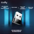 Cudy WU650 650Mbps Wi-Fi Dual Band USB Adapter - Built in 2dBi Antenna - Compact Design - Supports Windows 10, 8.1, 8, 7, XP - Black. 