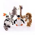 6 pcs/set Animation Film Madagascar Plush Toys Cartoon Lion Giraffe Penguin Zebra Hippo Lemur Dolls Kids Baby Birthday Gifts. 