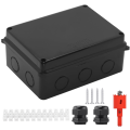 Electrical Box, Outdoor Waterproof Box IP65 Junction Box Black. 