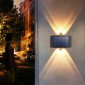 【Lejia】6 LED Solar Wall Lamp Outdoor Waterproof Up And Down Light Lighting / Stair Fence Smart Solar Lights / Outdoor Decoration Lamps. 