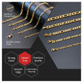 Wholesale 5mm 6mm Stainless Steel Necklace Mens 14k 18K Gold Plated Filled Cable Franco Chain Figaro Chain Rope Chain.