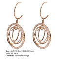 Carat Women Earrings Shiny Rhinestone Inlaid Multi Rhinestone Drop Earrings. 