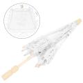Embroidery Lace Umbrella Umbrellas for Rain Decorative Silk Cloth Fancy Parasols Girl Wood Girls Bride Kids.