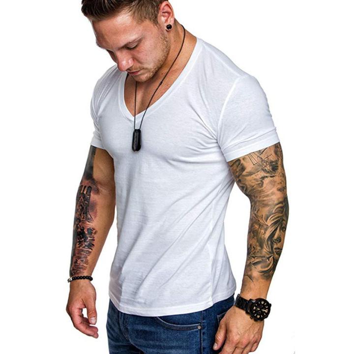 Solid Color Short Sleeve T Shirts Men Summer Raglan T-shirt Fashion Hop Top Tees Simple Style BlaShirt