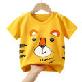 GC Children Cotton Tops Summer Short Sleeves Round Neck Cartoon Printing Shirt For Boys Girls. 