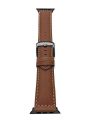 Leather Watchband Soft Material Watch Band Wrist Strap 42mm/44mm/45mm/49mm With Silver Stainless Steel Buckle. 