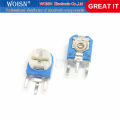 5pcs Blue and white potentiometer RM063 2.2K (222) horizontal adjustable potentiometer. 
