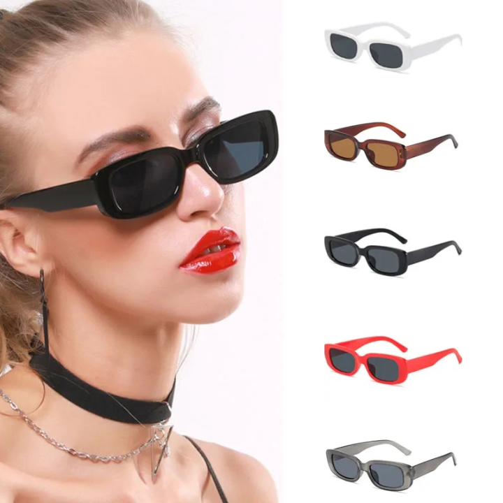New 2023 Classic Rectangle Frame Sunglasses For Women Male
