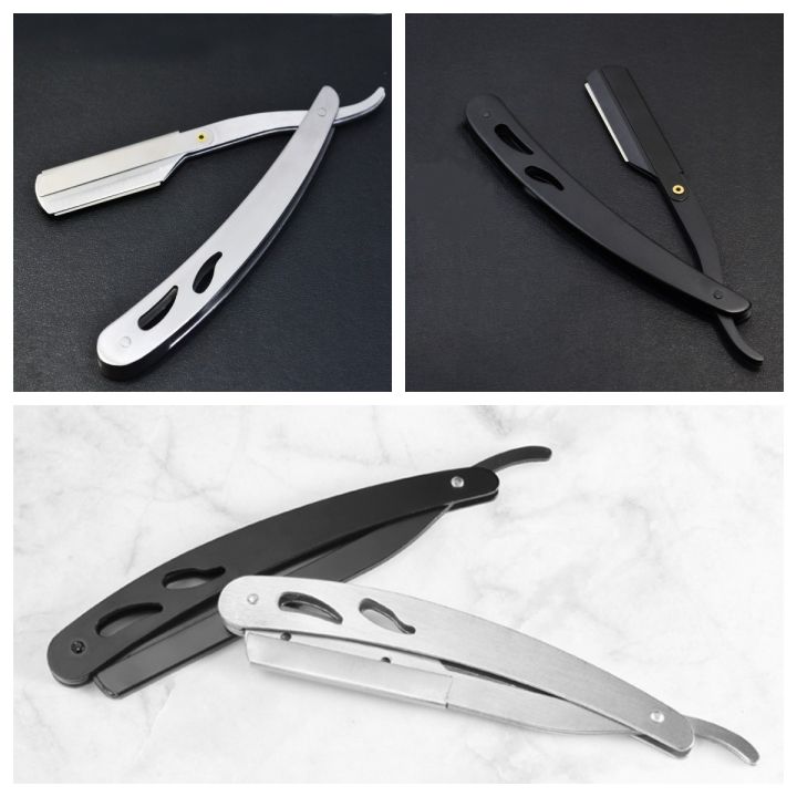 Professional Manual Shaver Straight Edge Stainless Steel Barber Razor Men Folding Shaving Shave Beard Cutter with Blade