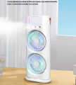 Desk Fan Portable Air Conditioner Cooling Fans Dual Mist Rechargeable Oscillating Evaportive Mobile Air Cooler Fan Personal Cooler Mini Humidifier Fan. 