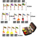 16pcs Spinners Spoons Crankbaits Bass Fishing Lures Kit Portable Swivel Sequins Trout Rig Jigs Hooks Fishing Equipment. 