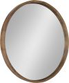 Kate and Laurel Hutton Round Decorative Wood Frame Wall Mirror, 30 Inch Diameter, Natural Rustic mirrors for bedroom. 