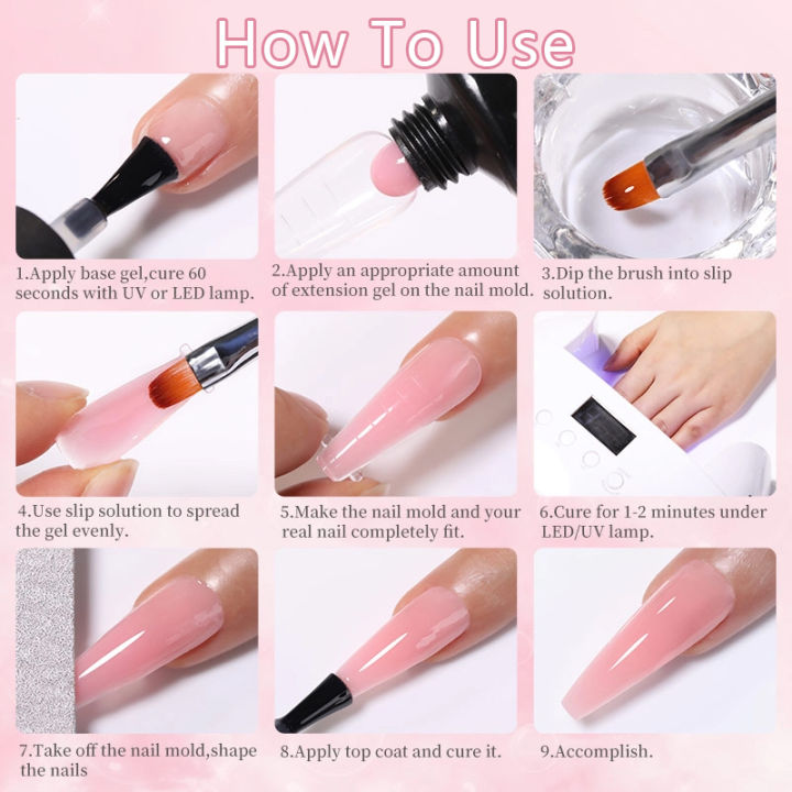 LILYCUTE%2015ML%20Quick%20Nail%20Extension%20Gel%20Glitter%20Pink%20Vernis%20Semi%20Permanent%20UV%20Gel%20Nail%20Polish%20Nail%20Art%20Prolong%20Construction%20Gel%20-%20Image%205