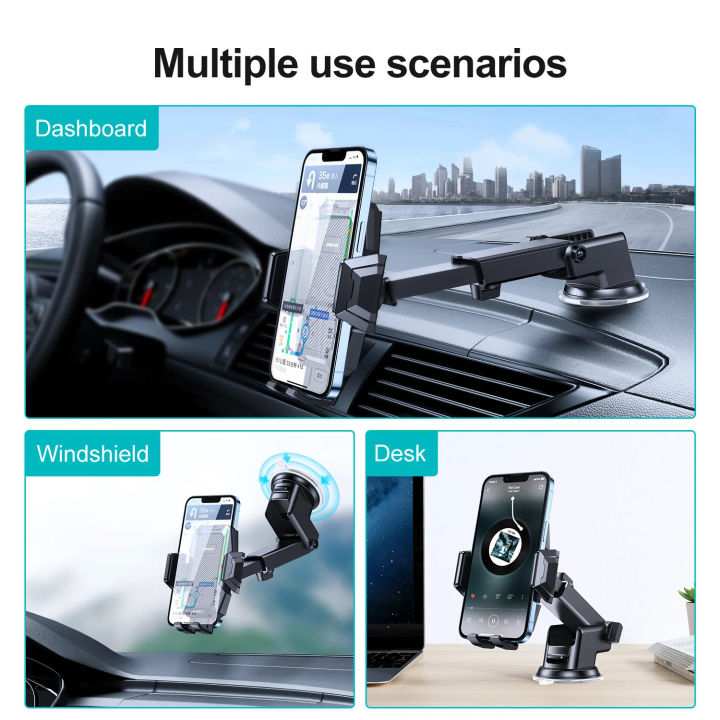 JOYROOM%20JR-ZS285%20Universal%20Phone%20Holder%20360%20Degree%20Rotation%20Car%20Dashboard%20Mount%20Phone%20Bracket%20Stand%20-%20Black%20-%20Image%203