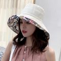 2024 Women's Hat Bucket hat Panamanian Women Four Seasons Fisherman Hat Big Brim Hat Double-Sided Fisherman Hat Sun Visor Cap. 