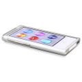 TPU Rubber Skin Case compatible with Apple iPod nano 7th Generation, Frost Clear White.