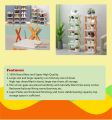 Vertical Shoe Rack - Big Size 5 Tier Shoe Rack Space Saving for Entryway Bedroom Living Room (30x28x17.5cm).