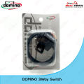Domino Mini Driving Light Switch Mirror Mount 3 Way Hazard Fog On Off Right/Left. 