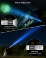 PHILIPS Torch Light Zoomable, 1200mAh Handheld Flashlight Rechargeable, 200 Lumens, Portable Led Flash Light for Home, Camping, Hiking, Emergency.