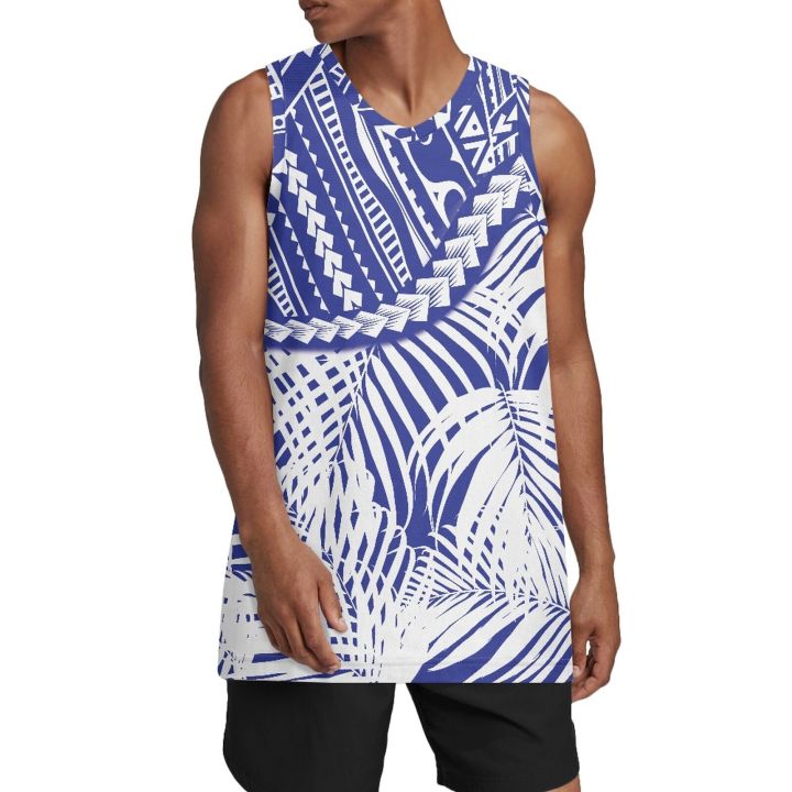 Polynesian%20Tribal%20Guam%20Totem%20Tattoo%20Prints%20Men's%20Basketball%20Jerseys%20Mesh%20Athletic%20Sports%20Shirts%20Plain%20Performance%20Team%20Uniforms%20-%20Image%203