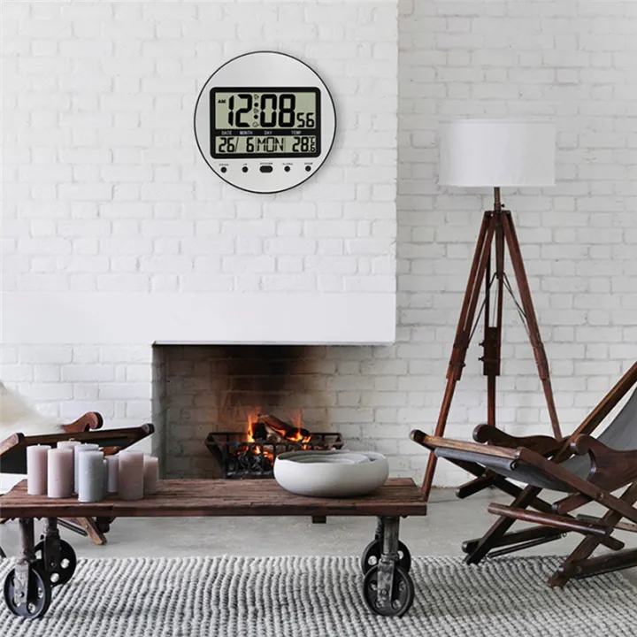 Alarm%20Clock%2012/24%20Hour%20Battery%20Operated%20Self-Setting%20Wall%20/%20Desk%20Mount%20Calendar%20Digital%20Clock%20for%20Bedroom%20Bedside%20Black%20-%20Image%205