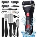 Electric Foot File Grinder Callus Remover Hard Cracked Dead Dry Skin Removal Feet Pedicure Tools Rechargeable Foot Care Tool.