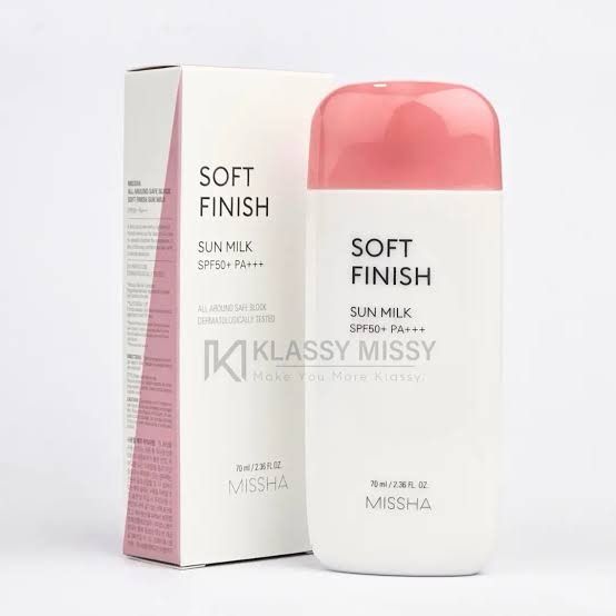 Missha All Around Safe Block Soft Finish Sun Milk SPF50+ PA+++ 70 ml