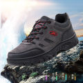 Cross-border cold adhesive hiking shoes 2024 new outdoor plus size sports men's shoes foreign trade travel hiking suede labor protection shoes. 