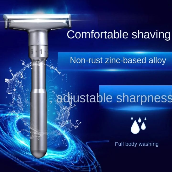 New%20Adjustable%20Safety%20Razor%20Mens%20Folding%20Shaving%20Double%20Edge%20Classic%20Safety%20Titanium%20Coated%20Blades%20Shaver%20Razor%20Blade%20-%20Image%204