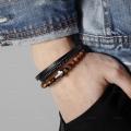 Leather Bracelets Men Bracelets Wristbands - Bracelet For Men/Men's Stainless Steel and Leather Bracelet - Bracelet.