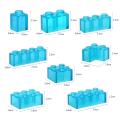 DIY Building Blocks Thick Transparent Figures Bricks Educational Creative Toys for Children Gifts Size Compatible With Brand. 