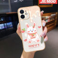 JIUMOO For Xiaomi MI Poco F4 GT POCO F3 GT Redmi K40 Gaming K50 Gaming Case Cartoon Strawberry Rabbit Luxury Plating Phone Cases New Square Edge Pattern Silicone Soft Case Camera Lens Shockproof Protection Cover. 