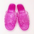 Crystal Slippers Women's Transparent Non Slip Outdoor Mom Sandals Women's Plastic Flat Heel Home Summer Bath Bath Shoes. 