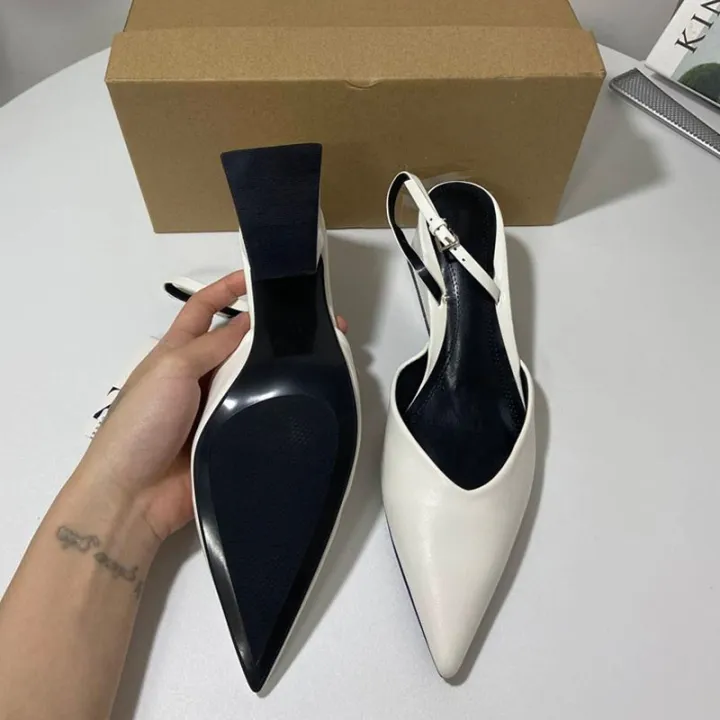 TRAF%20White%20Pumps%20Women%202024%20Spring%20Thick%20Heels%20High%20Heels%20Women%20Sandals%20Fashion%20Pointed%20Elegant%20Office%20Woman%20Heeled%20Shoes%20-%20Image%204
