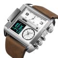 Skmei fashion men watch sports leather quartz waterproof digital watches for men 1391.