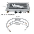 Motorcycle Engine Oil Cooler Cooling Radiator Kit 125Ml Aluminum Silver for Honda CB CG Engine. 