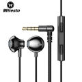 Wiresto In-Ear Headphones Earphone Wired Earbuds Sport In Ear Headphone Stereo Headset Alloy Half In Ear Subwoofer Wired Headset 3.5mm Jack Wired Cable Music Headphone HIFI Sound Quality Headphone. 