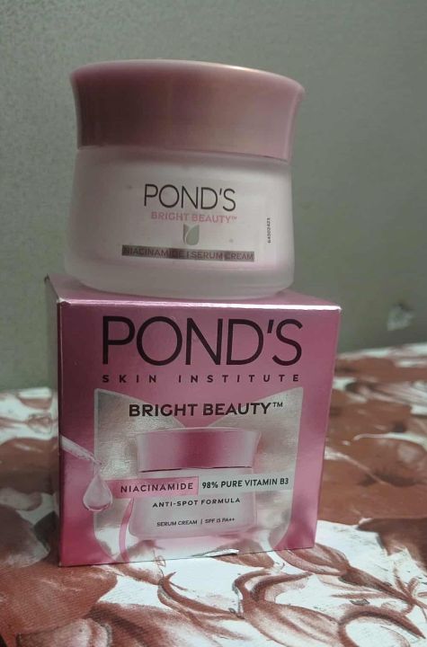 Indian Product Ponds bright beauty With Niacinamide 98% Pure Vitamin B3 Face cream used For Women...50 Gm