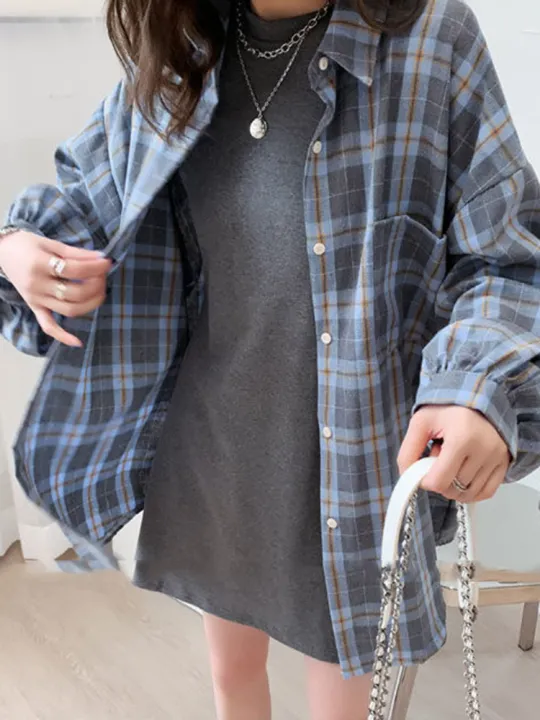 JMPRS%20Fashion%20Plaid%20Women%20Shirt%20Fashion%20Korean%20Oversize%20Tops%20Harajuku%20Daily%20All-match%20Long%20Sleeve%20Chic%20Female%20Yellow%20Shirts%20New%20-%20Image%206