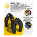 3 Pack Hydraulic Seal Installation Tools Hydraulic Cylinder Piston Repair Seal Kit Alloy Steel Wrench for Farm and Construction Equipment. 