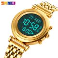 SKMEI Muslim Qibla Watch Men Adhan Alarm Clock Calendar Islamic Al Harameen Fajr Time Wristwatch For Mens.