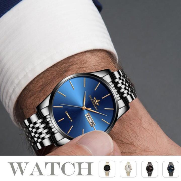FOURRON%20Men's%20Fashion%20Business%20Watch%20Calendar%20Waterproof%20Stainless%20Steel%20Strap%20Simple%20Thin%20Dial%20Fashion%20Quartz%20Watch%20-%20Image%208