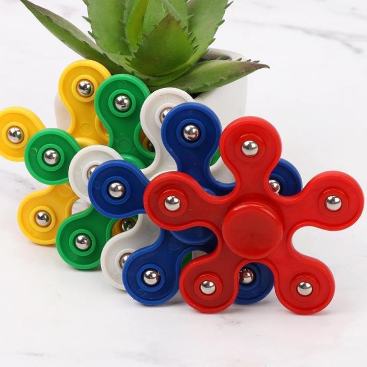 Large Premium Colorful Hand Fidget Spinner for Autism and ADHD Finger Tri-Spinner Fidget Toys Stress Reliever Play Toy