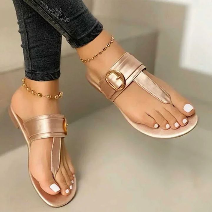 Women%20Slippers%20Clip%20Toe%20Flat%20Sandals%20Summer%20T%20Tied%20Ladies%20Shoes%20Beach%20Casual%20Woman%20Flip%20Flops%20Fashion%20Female%20PU%20Leather%20Footwear%20-%20Image%203