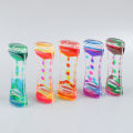 Double Color Sand Hourglasses Liquid Anxiety Relief Liquid Motion Bubble Timer.