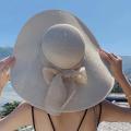 Straw Hat Female Beach Summer Sun Protection Seaside Vacation Travel All-MatchinginsHat Spring and Summer Big Brim Sun Hat. 