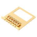 2021 6 Roller Saddle 6 String Humbucker Guitar Bridge for Tele Telecaster Guitar (Gold).